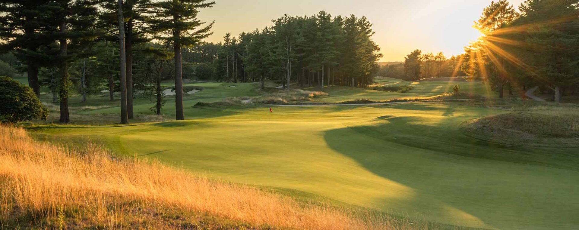 the international golf course at sunrise